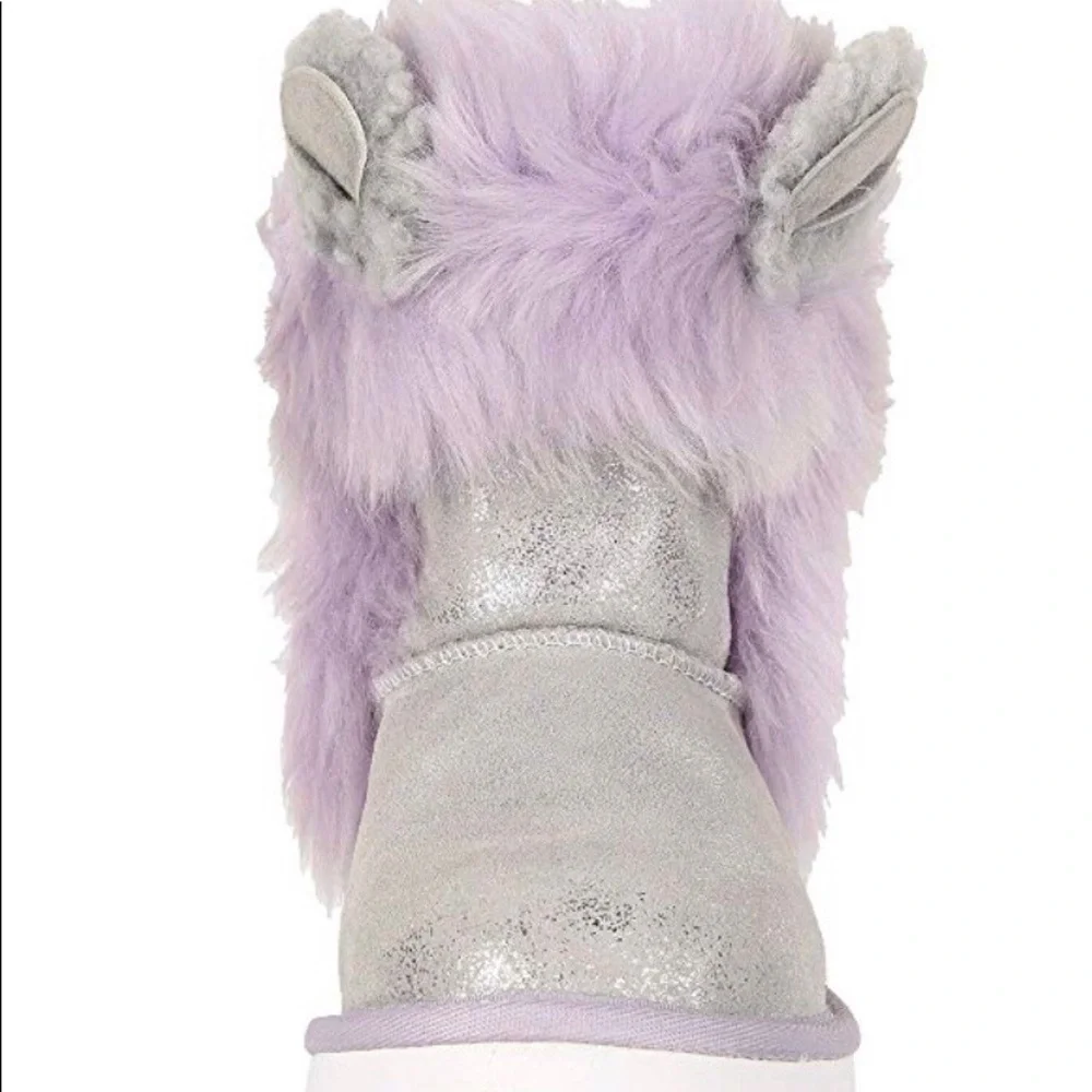 Ugg maizey Classic II silver purple sparkle boots